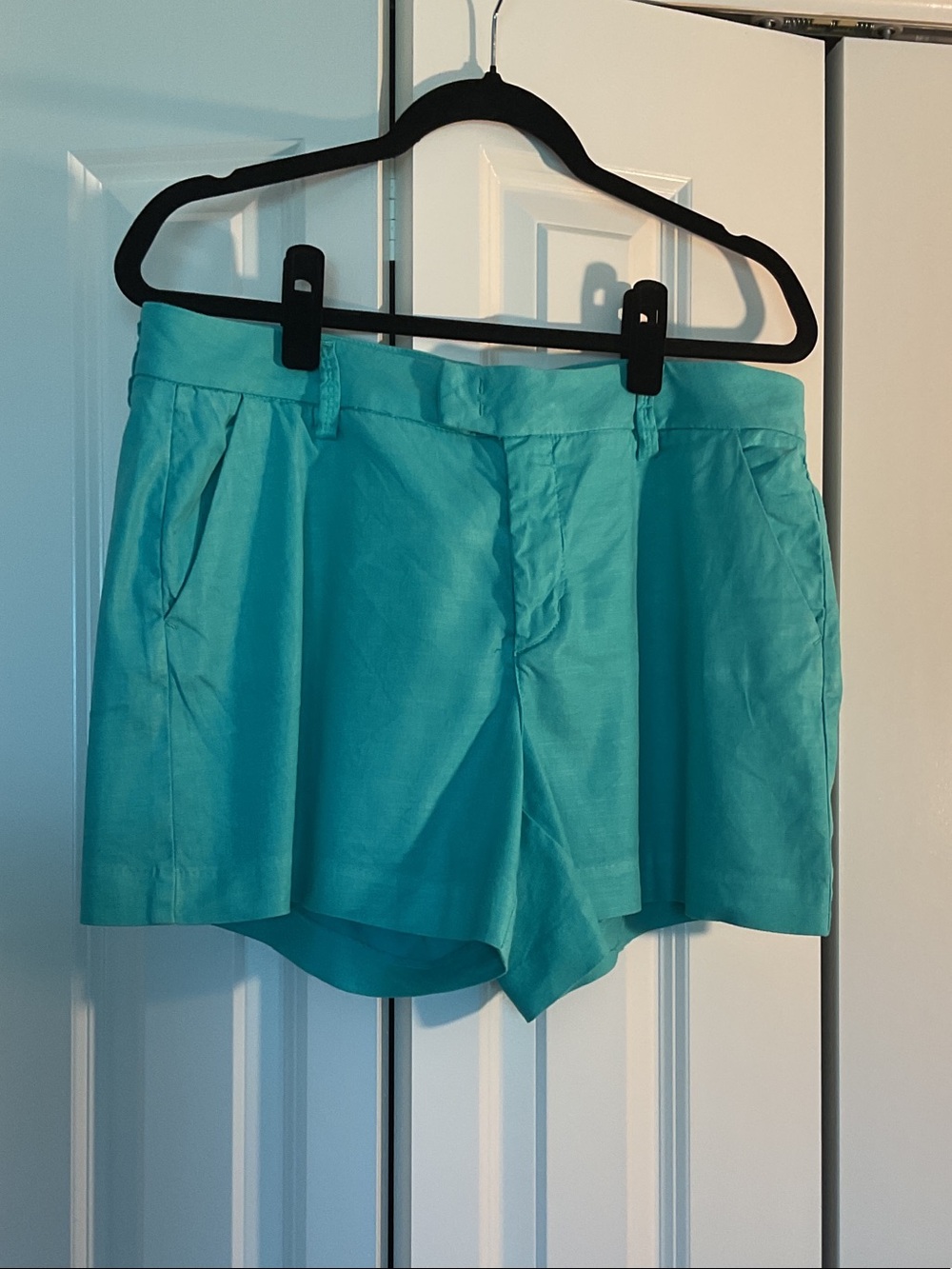 Level 99 Teal High-Waist Tailored Shorts